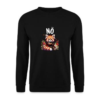 Red Panda Funny Saying Nope Fire Fox - Unisex Sweatshirt - black - Front - Alina (178cm) & Michal (187cm)