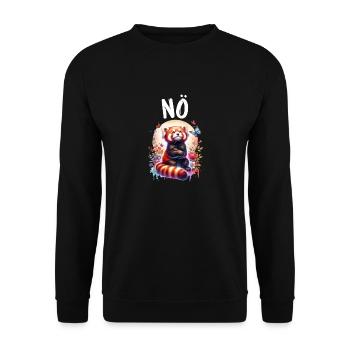 Red Panda Funny Saying Nope Fire Fox - Unisex Sweatshirt - black - Front - Alina (178cm) & Michal (187cm)