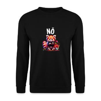 Red Panda Funny Saying Nope Fire Fox - Unisex Sweatshirt - black - Front - Alina (178cm) & Michal (187cm)