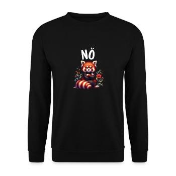 Panda roux Drôle de dicton Nope Renard de Feu - Sweat-shirt Unisexe - noir - Devant - Alina (178cm) & Michal (187cm)