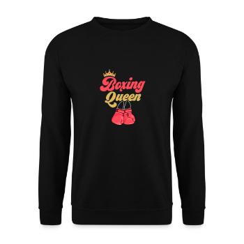Boxing Queen Training Boxer - Unisex Pullover - Schwarz - Vorne - Alina (178cm) & Michal (187cm)