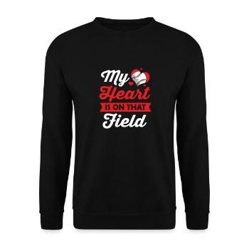Baseball - Unisex Sweatshirt - black - Front - Alina (178cm) & Michal (187cm)