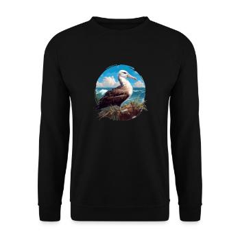 Albatross Albatrosse Albatros - Unisex Pullover - Schwarz - Vorne - Alina (178cm) & Michal (187cm)