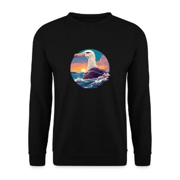 Albatross Albatrosse Albatros - Unisex Pullover - Schwarz - Vorne - Alina (178cm) & Michal (187cm)
