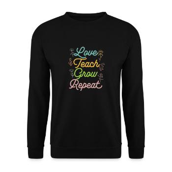 Kindergarten Teacher Daycare Center Educator - Unisex Sweatshirt - black - Front - Alina (178cm) & Michal (187cm)