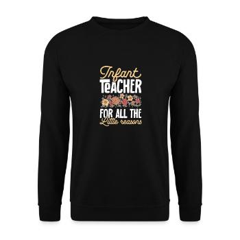 Enseignante de maternelle Éducatrice de centre de garde - Sweat-shirt Unisexe - noir - Devant - Alina (178cm) & Michal (187cm)