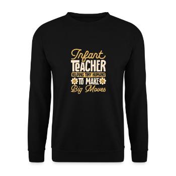 Enseignante de maternelle Éducatrice de centre de garde - Sweat-shirt Unisexe - noir - Devant - Alina (178cm) & Michal (187cm)