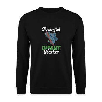 Kindergarten Teacher Daycare Center Educator - Unisex Sweatshirt - black - Front - Alina (178cm) & Michal (187cm)