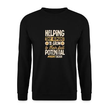 Kindergarten Teacher Daycare Center Educator - Unisex Sweatshirt - black - Front - Alina (178cm) & Michal (187cm)