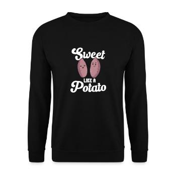 Légumes-racines de patates douces - Sweat-shirt Unisexe - noir - Devant - Alina (178cm) & Michal (187cm)