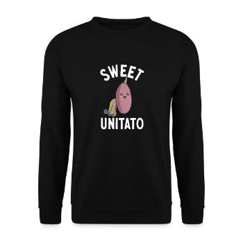 Légumes-racines de patates douces - Sweat-shirt Unisexe - noir - Devant - Alina (178cm) & Michal (187cm)