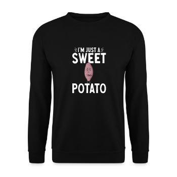 Légumes-racines de patates douces - Sweat-shirt Unisexe - noir - Devant - Alina (178cm) & Michal (187cm)