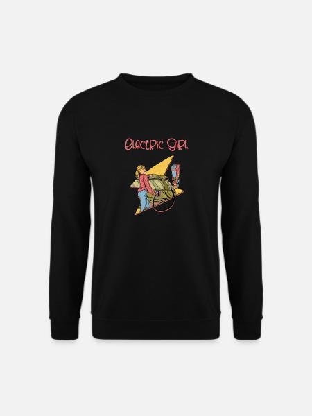 Elektrisk pige EV-chauffør Elektrisk køretøj - Unisex sweater - sort