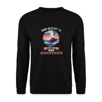 Albatross Albatrosse Albatros - Unisex Pullover - Schwarz - Vorne - Alina (178cm) & Michal (187cm)