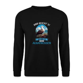 Albatross Albatrosse Albatros - Unisex Pullover - Schwarz - Vorne - Alina (178cm) & Michal (187cm)