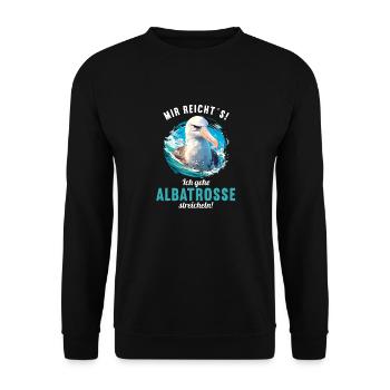 Albatross Albatrosse Albatros - Unisex Pullover - Schwarz - Vorne - Alina (178cm) & Michal (187cm)