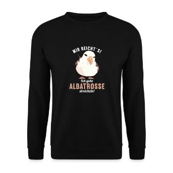 Albatross Albatrosse Albatros - Unisex Pullover - Schwarz - Vorne - Alina (178cm) & Michal (187cm)