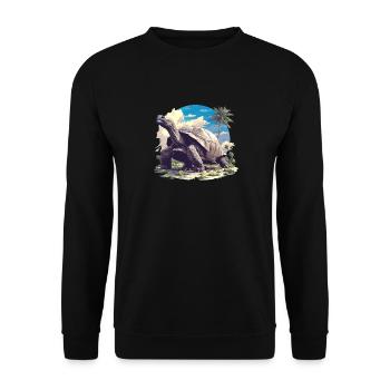 Tortues géantes Tortue géante - Sweat-shirt Unisexe - noir - Devant - Alina (178cm) & Michal (187cm)