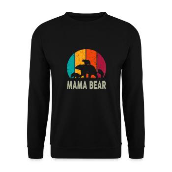 Mama Bear 3 Kids Funny Mother's Day Mother Gift - Unisex Sweatshirt - black - Front - Alina (178cm) & Michal (187cm)