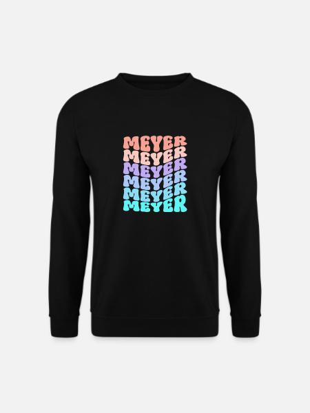 Meyer Retro Family Surname Gift - Unisex Sweatshirt - black