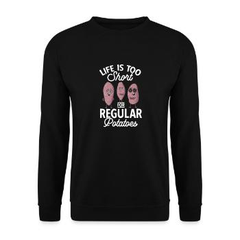 Légumes-racines de patates douces - Sweat-shirt Unisexe - noir - Devant - Alina (178cm) & Michal (187cm)