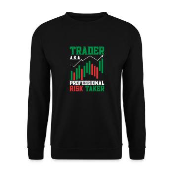 Trading Crypto Stock Market Investor Day Trader - Sweat-shirt Unisexe - noir - Devant - Alina (178cm) & Michal (187cm)