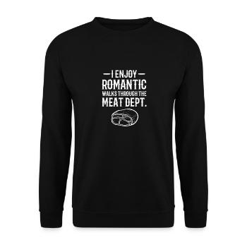 BBQ Grill King Grill Master Grill Tongs - Unisex Sweatshirt - black - Front - Alina (178cm) & Michal (187cm)