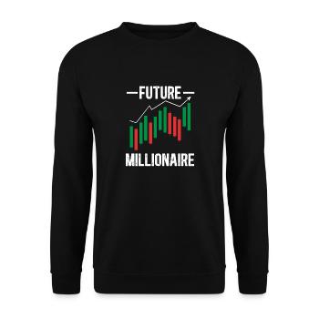 Trading Crypto Stock Market Investor Day Trader - Sweat-shirt Unisexe - noir - Devant - Alina (178cm) & Michal (187cm)