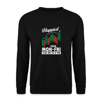 Trading Crypto Stock Market Investor Day Trader - Sweat-shirt Unisexe - noir - Devant - Alina (178cm) & Michal (187cm)