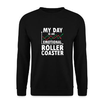 Trading Crypto Stock Market Investor Day Trader - Sweat-shirt Unisexe - noir - Devant - Alina (178cm) & Michal (187cm)