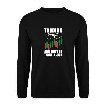 Trading Crypto Stock Market Investor Day Trader - Sweat-shirt Unisexe - noir - Devant - Alina (178cm) & Michal (187cm)