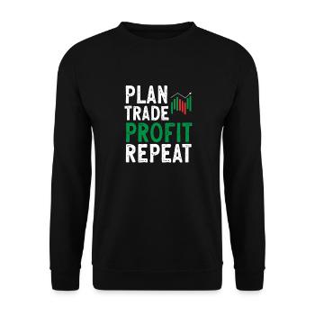 Trading Crypto Stock Market Investor Day Trader - Sweat-shirt Unisexe - noir - Devant - Alina (178cm) & Michal (187cm)