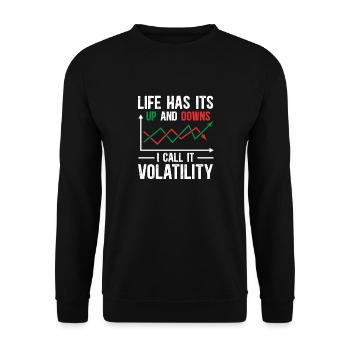 Trading Crypto Stock Market Investor Day Trader - Sweat-shirt Unisexe - noir - Devant - Alina (178cm) & Michal (187cm)