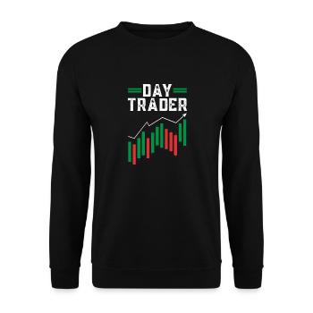 Trading Crypto Stock Market Investor Day Trader - Sweat-shirt Unisexe - noir - Devant - Alina (178cm) & Michal (187cm)