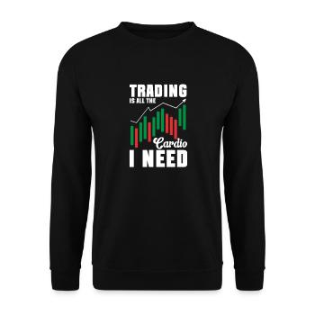 Trading Crypto Stock Market Investor Day Trader - Sweat-shirt Unisexe - noir - Devant - Alina (178cm) & Michal (187cm)