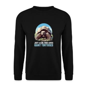 Giant tortoises Giant tortoise - Unisex Sweatshirt - black - Front - Alina (178cm) & Michal (187cm)