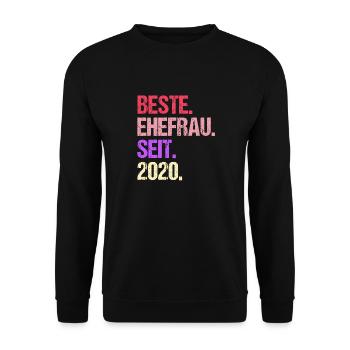 Meilleure épouse de la Saint-Valentin depuis 2020 - Sweat-shirt Unisexe - noir - Devant - Alina (178cm) & Michal (187cm)