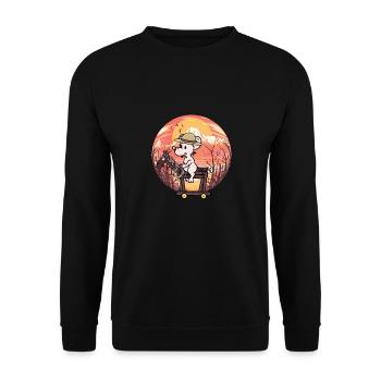 Wilder Westen Maus Reiter Pferd Pferde - Unisex Pullover - Schwarz - Vorne - Alina (178cm) & Michal (187cm)