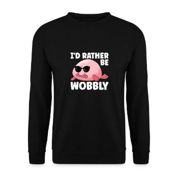 Poisson blob mignon poisson laid - Sweat-shirt Unisexe - noir - Devant - Alina (178cm) & Michal (187cm)