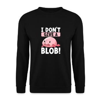 Poisson blob mignon poisson laid - Sweat-shirt Unisexe - noir - Devant - Alina (178cm) & Michal (187cm)