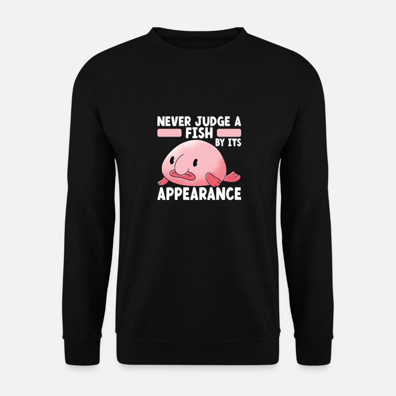 Poisson blob mignon poisson laid - Sweat-shirt Unisexe - noir