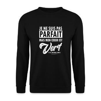 Stéphanois football st étienne supporter vert fier - Sweat-shirt Unisexe - noir - Devant - Alina (178cm) & Michal (187cm)