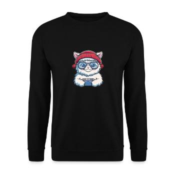 Alpaga Lama Gaming Jeu Vidéo Gamer - Sweat-shirt Unisexe - noir - Devant - Alina (178cm) & Michal (187cm)
