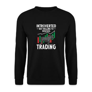 Trading Crypto Stock Market Investor Day Trader - Sweat-shirt Unisexe - noir - Devant - Alina (178cm) & Michal (187cm)