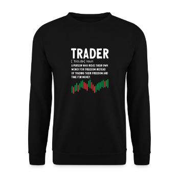 Trading Crypto Stock Market Investor Day Trader - Sweat-shirt Unisexe - noir - Devant - Alina (178cm) & Michal (187cm)