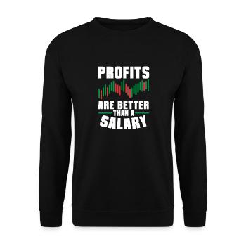 Trading Crypto Stock Market Investor Day Trader - Unisex Sweatshirt - black - Front - Alina (178cm) & Michal (187cm)
