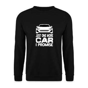 Just One More Car I Promise Auto Pkw Autofahrer - Unisex Pullover - Schwarz - Vorne - Alina (178cm) & Michal (187cm)