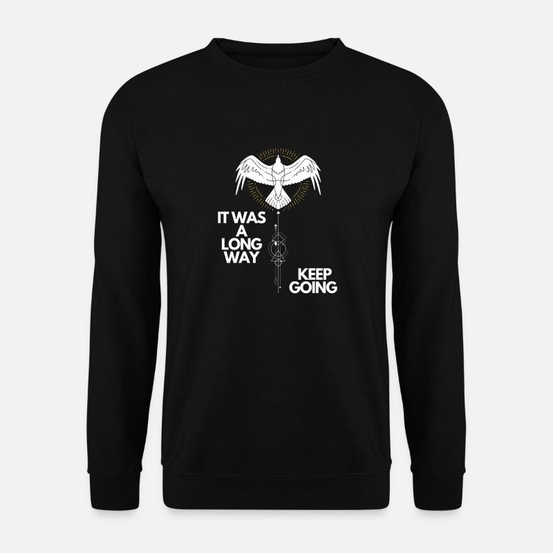 Keep going Nordisches Motivations Design - Unisex Pullover - Schwarz