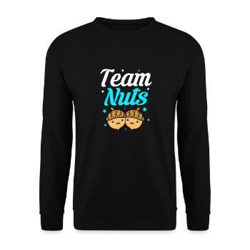 Gender Reveal Babyshower - Unisex Pullover - Schwarz - Vorne - Alina (178cm) & Michal (187cm)