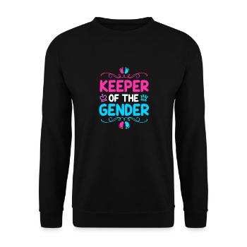 Gender Reveal Babyshower - Unisex Sweatshirt - black - Front - Alina (178cm) & Michal (187cm)